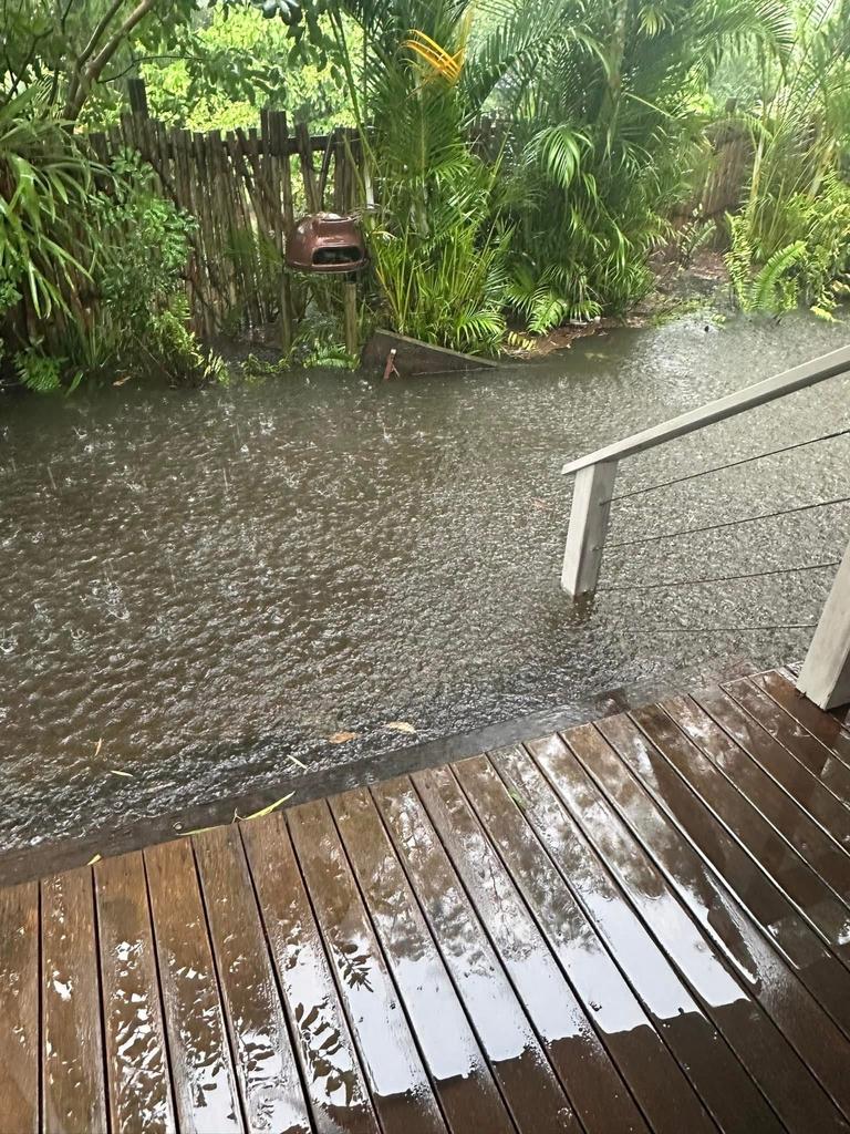 Wild weather brought by ex-Tropical Cyclone Alfred drenched parts of Hervey Bay on Sunday. Photo: Danielle Askew