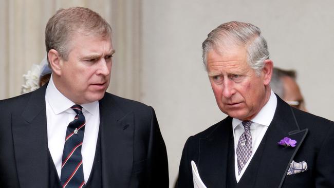 (FILES)  LONDON, UNITED KINGDOM - JUNE 05: (EMBARGOED FOR PUBLICATION IN UK NEWSPAPERS UNTIL 24 HOURS AFTER CREATE DATE AND TIME) Prince Andrew, Duke of York and Prince Charles, Prince of Wales attend a Service of Thanksgiving to celebrate Queen Elizabeth II's Diamond Jubilee at St Paul's Cathedral on June 5, 2012 in London, England. For only the second time in its history the UK celebrates the Diamond Jubilee of a monarch. Her Majesty Queen Elizabeth II celebrates the 60th anniversary of her ascension to the throne. Thousands of wellwishers from around the world have flocked to London to witness the spectacle of the weekend's celebrations. (Photo by Max Mumby/Indigo/Getty Images)