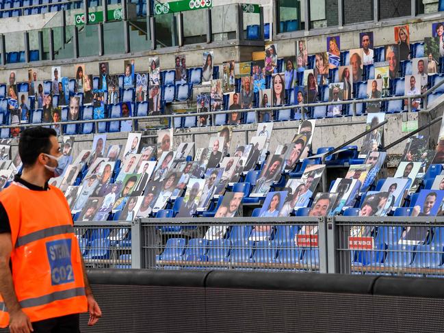 Italian soccer matches, however, are still using fake crowds. Picture: AFP