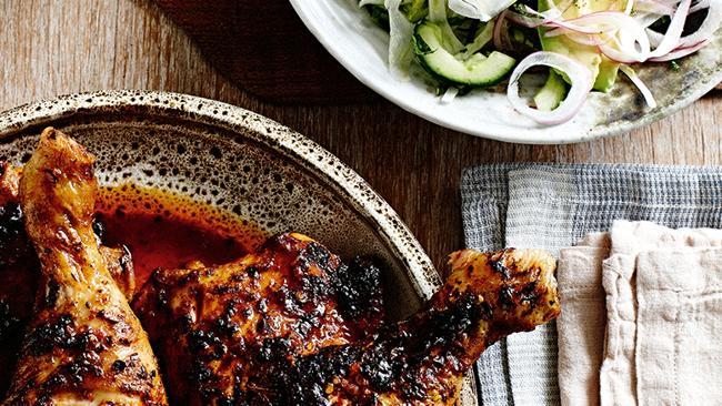 Portuguese chicken with cucumber, fennel and avocado salad | The Australian