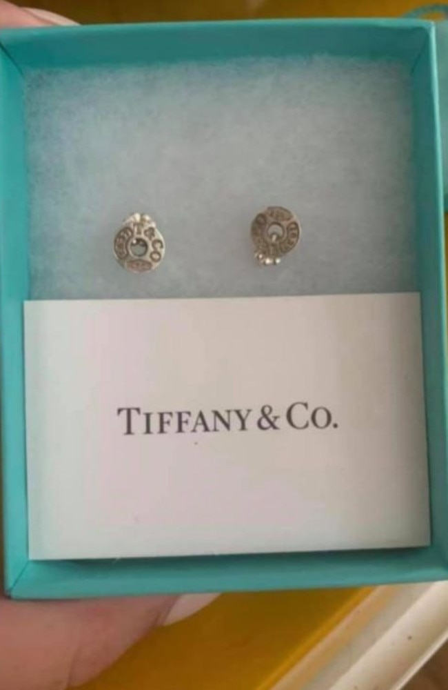 The woman listed this Tiffany &amp; Co. earrings for sale for $200. Picture: Facebook