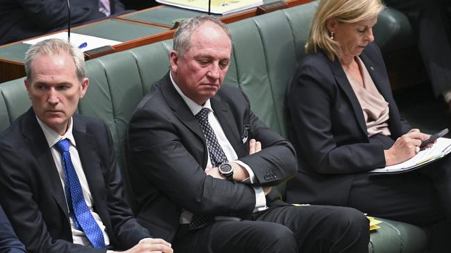 Barnaby Joyce during Question Time at Parliament House in Canberra. Picture: Martin Ollman