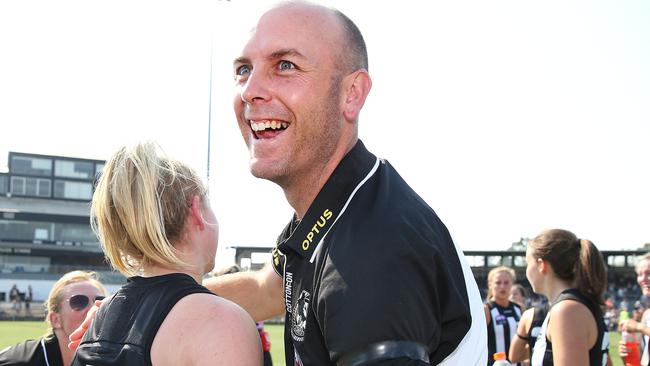 Wayne Siekman coached Collingwood’s AFLW side for the past three years. Picture: Michael Dodge/Getty Images