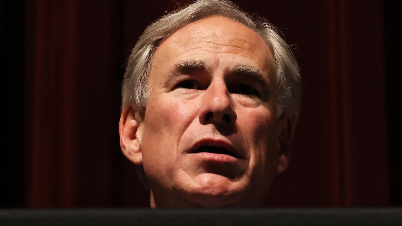 Texas governor Greg Abbott speaks during a press conference about the mass shooting at Uvalde. Picture: Michael M Santiago/Getty Images/AFP