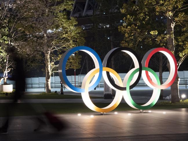 The Olympic rings in Tokyo. Picture: APT