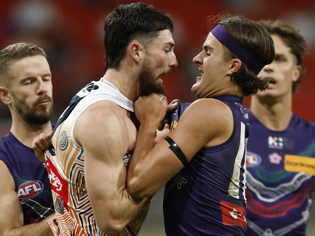 Ash plays with a burning desire to help lead the Giants to success, with his form sparked by at anger about how he “lowered his colours” in 2024. Picture: Darrian Traynor/Getty Images