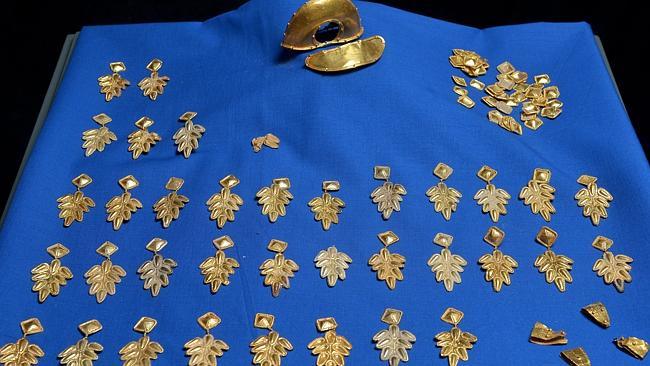 Cloak of office ... These gold ornaments and clasps are believed to have come from a Roma