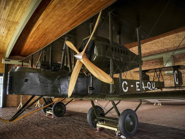 Vickers Vimy aircraft will enjoy pride of place in the new international terminal at Adelaide Airport. Picture: AAP/MIKE BURTON.