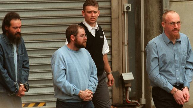 Mark Ray Haydon with John Justin Bunting and Robert Joe Wagner. Haydon was jailed for 25 years, while Bunting and Wagner were sentenced to die in prison.