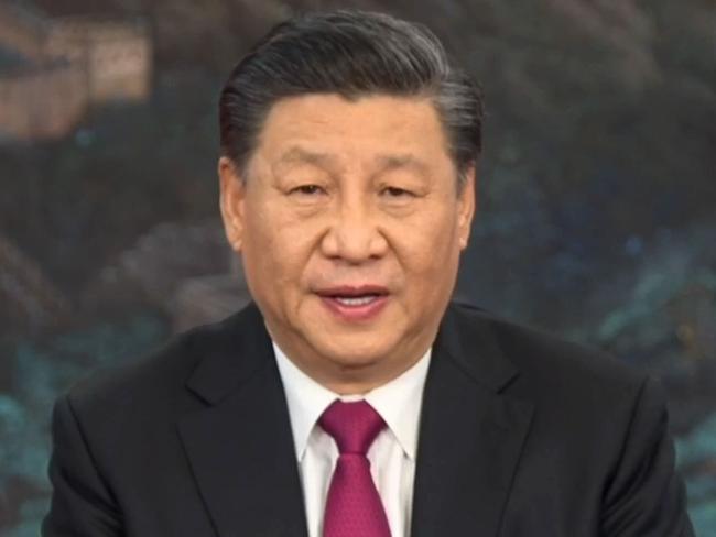 This video grab taken on January 25, 2021, from the website of the World Economic Forum shows China's President Xi Jinping speaking from Pekin as he opens an all-virtual World Economic Forum, which usually takes place in Davos, Switzerland. - Chinese President Xi Jinping opened the World Economic Forum, as his country still appears on track to emerge stronger from the coronavirus pandemic that continues to wreak havoc elsewhere. In virtual format because of the pandemic, this week's event is headlined: "A Crucial Year to Rebuild Trust." (Photo by - / World Economic Forum (WEF) / AFP) / RESTRICTED TO EDITORIAL USE - MANDATORY CREDIT "AFP PHOTO / WORLD ECONOMIC FORUM" - NO MARKETING - NO ADVERTISING CAMPAIGNS - DISTRIBUTED AS A SERVICE TO CLIENTS