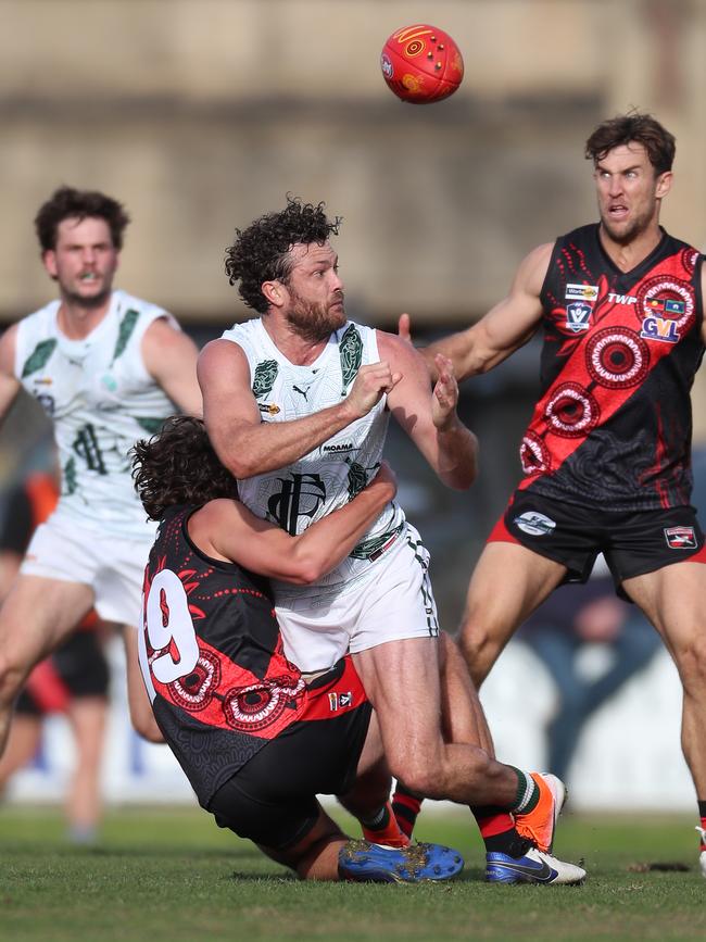 Sam Reid was named in the best for Echca in the loss to Kyabram. Picture Yuri Kouzmin