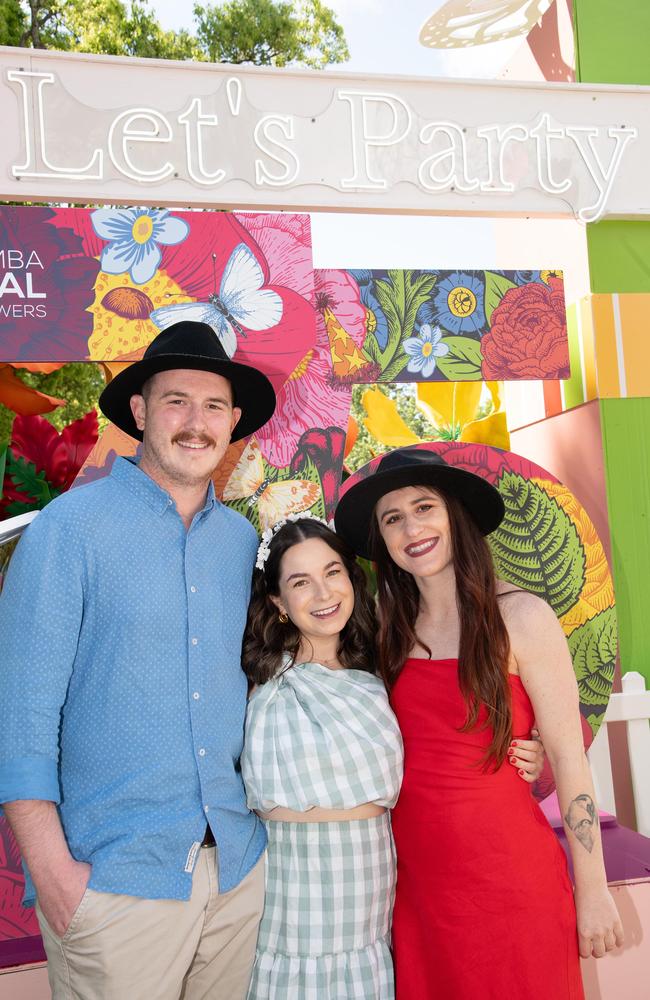 Bryce Tippins, Kara Roberts, Taliah Tippens, Toowoomba Carnival of Flowers Festival of Food and Wine, Saturday, September 14th, 2024. Picture: Bev Lacey