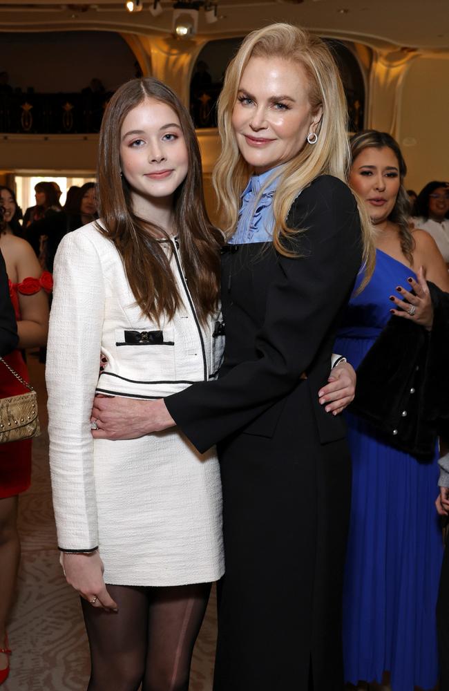 Nicole Kidman took her 13-year-old daughter Faith as her date to The Hollywood Reporter Women in Entertainment 2024 event in Beverly Hills. Picture: Stefanie Keenan/The Hollywood Reporter via Getty Images