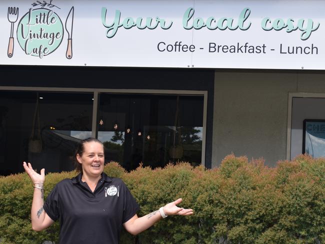 Joanne Klose at the opening of her cafe in Proserpine