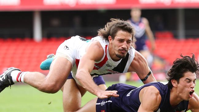 Ben Long was reported in the match against Fremantle. Picture: Michael Klein