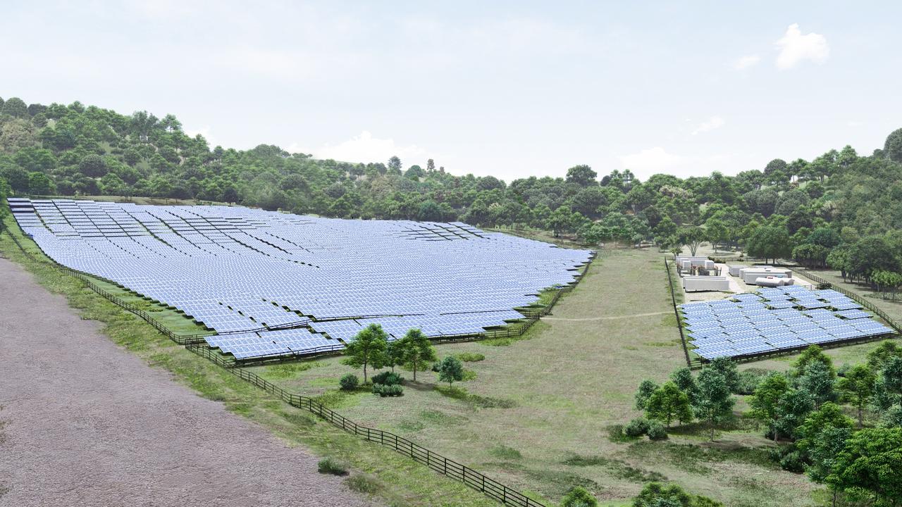 Artist impressions show the full extent of plans to create a new microgrid in the Daintree with a large solar farm. Picture: Supplied