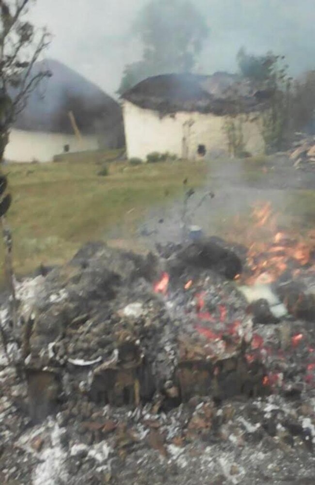 Kihuha Kwa Roy Village is one of hundreds Banyamulenge villages reduced to ashes by armed militias. Photo/Jerome Rugaruza