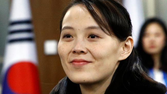 Kim Yo Jong, sister of Kim Jong-un earlier this year. Picture: AP.