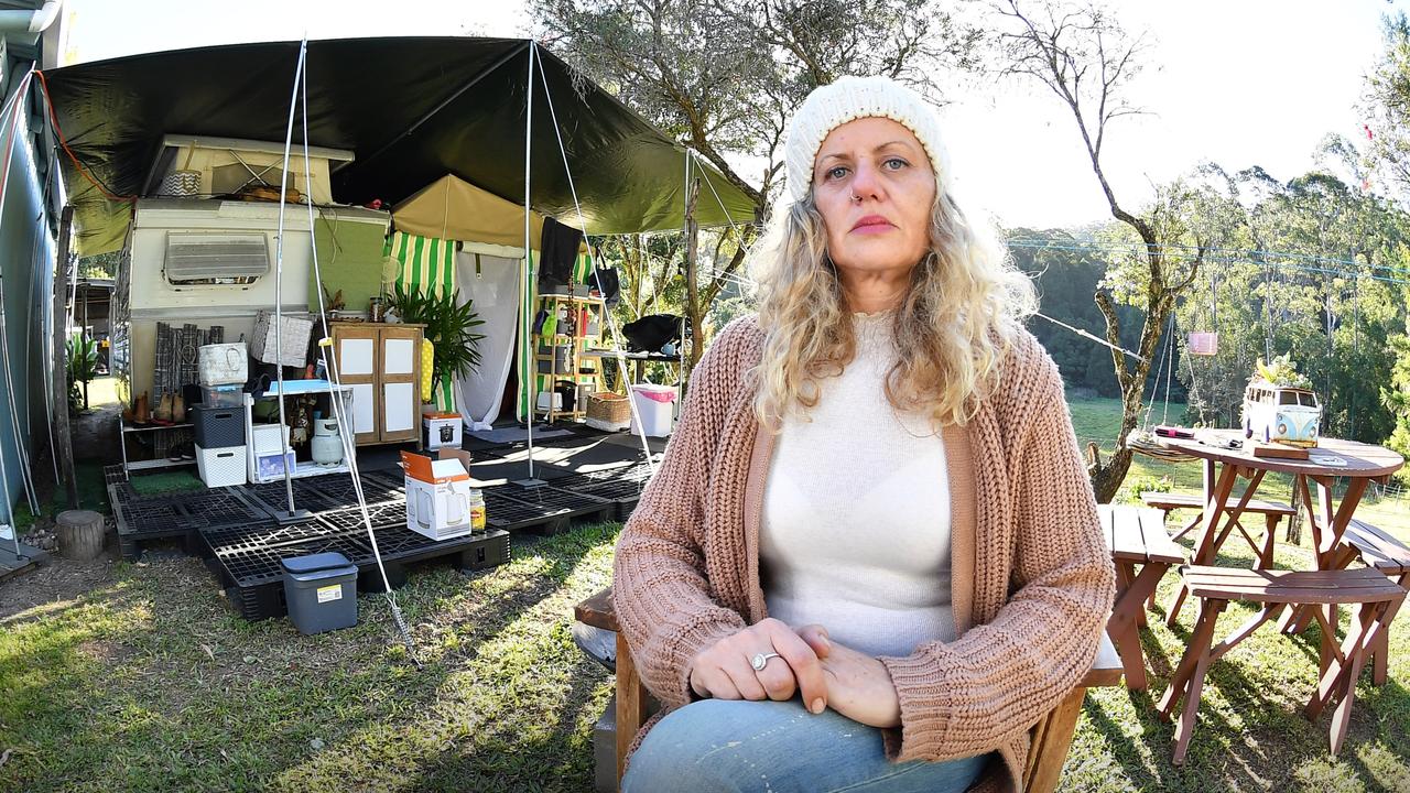 Kristi Smith has resorted to living in a caravan with her two sons after failing to find a suitable and affordable rental property.