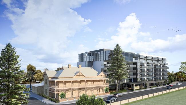 An artist's impression of plans for a new hotel next to the Anchorage Hotel in Victor Harbor, down the road from where the $5m apartment complex would be built. Picture: Supplied