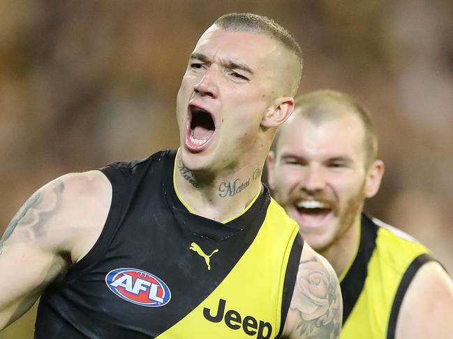 AFL Second preliminary final, Richmond Tigers v GWS Giants at the MCG. Dustin Martin. Picture: Alex Coppel.