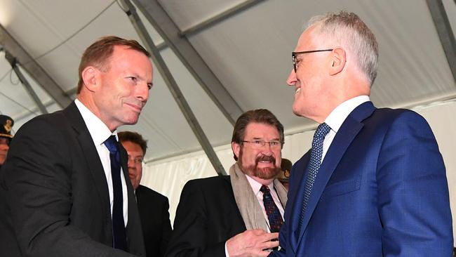 Tony Abbott wants Australia to consider moving its embassy to Jerusalem, Malcolm Turnbull says he won’t. Picture: AAP