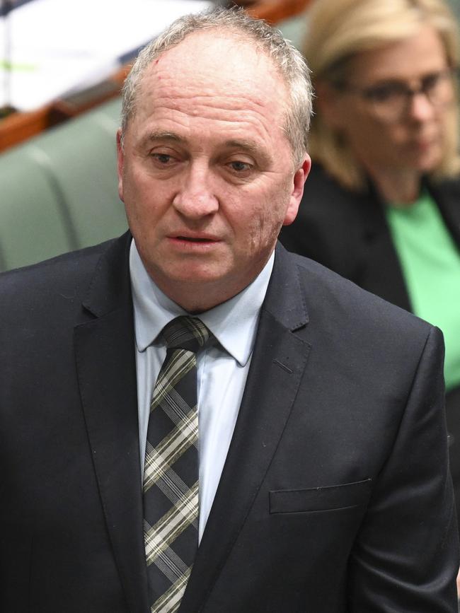 Barnaby Joyce during Question Time at Parliament House in Canberra. Picture: NewsWire / Martin Ollman