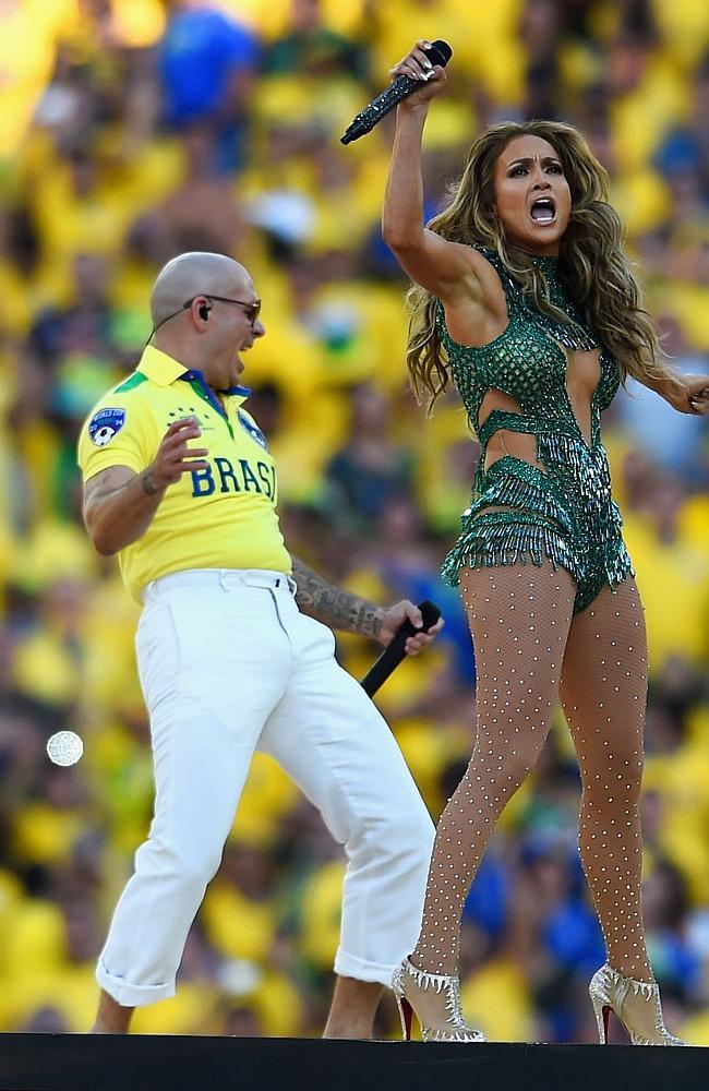 Pitbull is having a little too much fun in those pants.