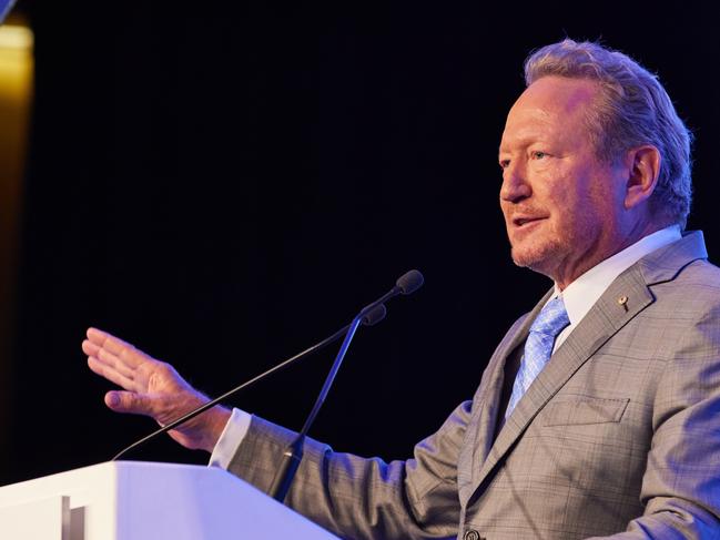 21-11-2023 - Executive Chairman Dr Andrew Forrest speaks at the Fortescue AGM. Picture: SoCo Studios