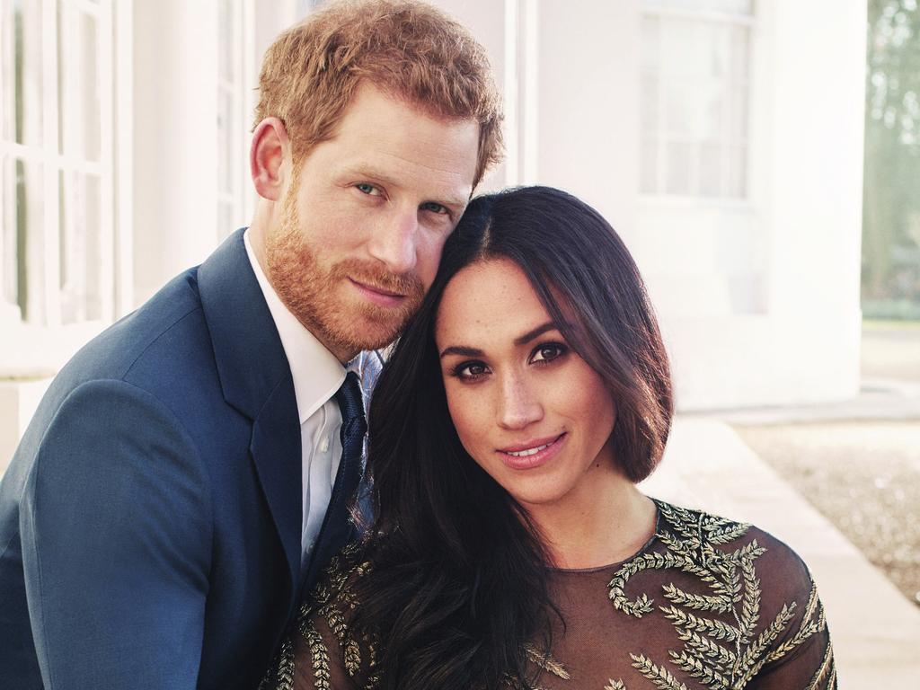 One of Prince Harry and Meghan Markle’s official engagement photos. Picture: Alexi Lubomirski via AP.