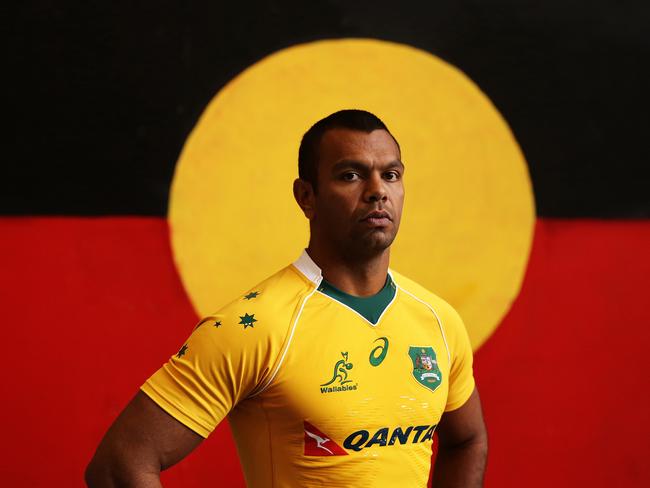 Kurtley Beale has been a champion of the Wallabies wearing an indigenous jersey. Picture: Brett Costello