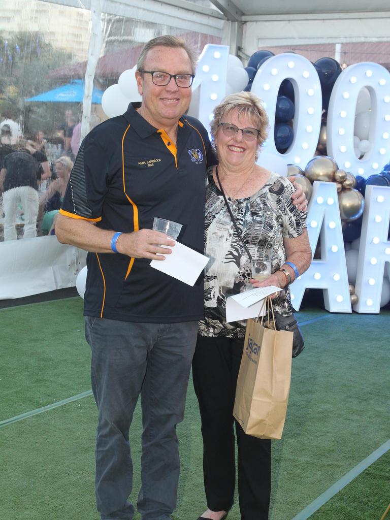 Southport SLSC 100th birthday celebrations. Adam Sambrook and Barbara Hill. 19 October 2024 Main Beach Picture by Richard Gosling