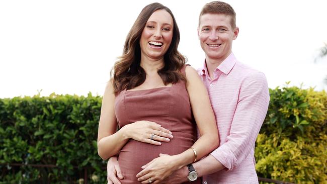 Channel 7 racing commentator Katelyn Mallyon and her partner, top jockey James McDonald are expecting their first child together. Picture: Tim Hunter.