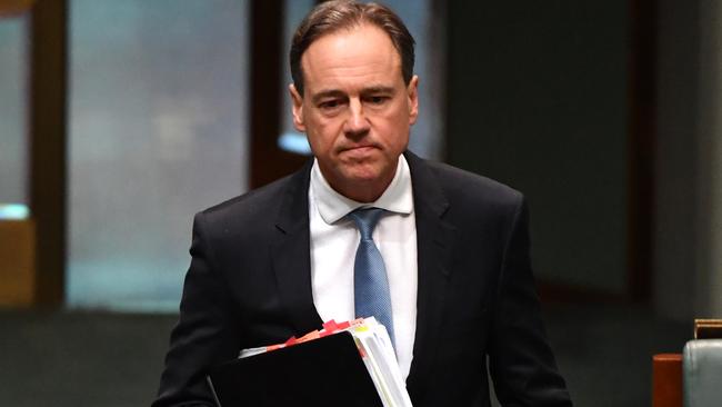 Minister for Health Greg Hunt  offered to resign.  Picture: AAP.