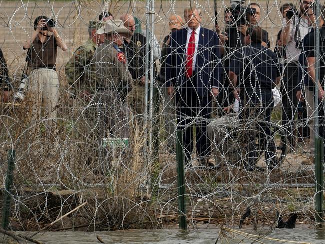 Donald Trump visiting Eagle Pass in February. Picture: Go Nakamura (Reuters)