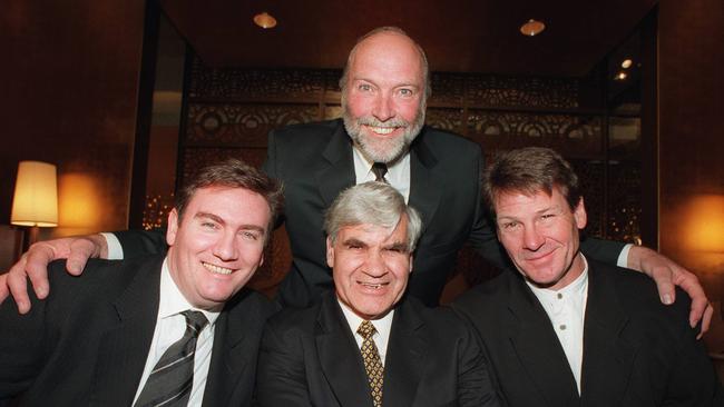 Graham 'Polly' Farmer with Eddie McGuire, Rex Hunt and Sam Newman.