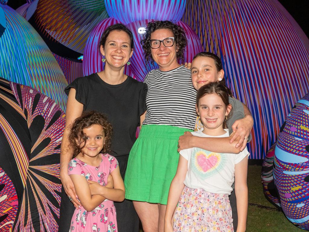 Lisbeth Pegoraro, Nicola Pegoraro, Wendy Maher, Rosie Maher and Vera Maher at Daly Bay Illuminate Queens Park Goldsmith Street, East Mackay Thursday 5 October 2023 Picture:Michaela Harlow