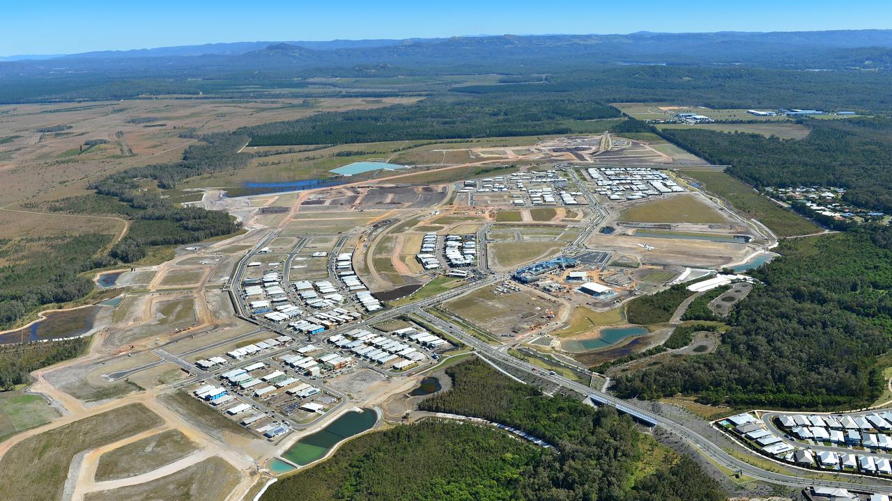 Aerial photography Sunshine Coast, Aura community.