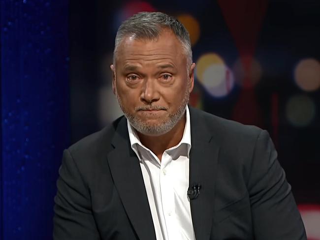 ABC Q+A host Stan Grant on his final show on Monday, May 22, 2023, before taking indefinite leave. Picture: ABC