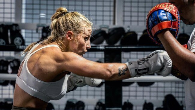 Ebanie Bridges is training in Philadelphia, USA, ahead of her world title fight in the UK. Picture: Jonathan Scotney