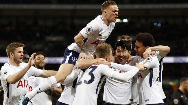 Tottenham's Christian Eriksen celebrates after scoring.