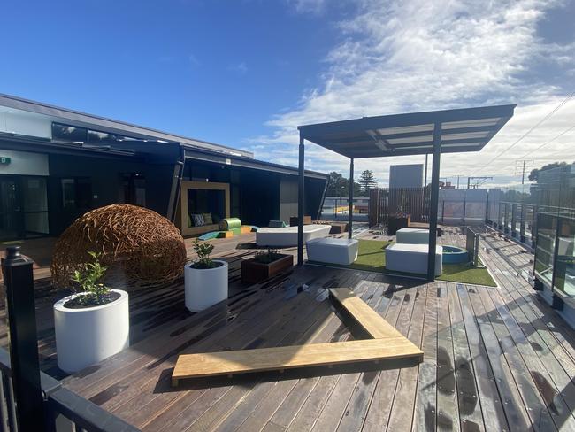 The ‘rooftop bar’ feel of Woodville Little Learners daycare centre. Picture: Supplied