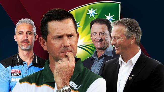 Jason Gillespie, Ricky Ponting, Mark Waugh and Steve Waugh (left to right) are all in the mix to be chief selector.