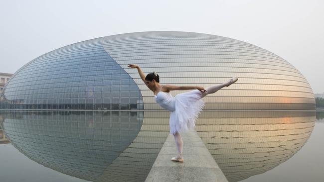 Ella Havelka at the National Centre for the Performing Arts in Beijing during the Australian Ballet tour to China, 2015. Picture: Lisa Tomasetti.