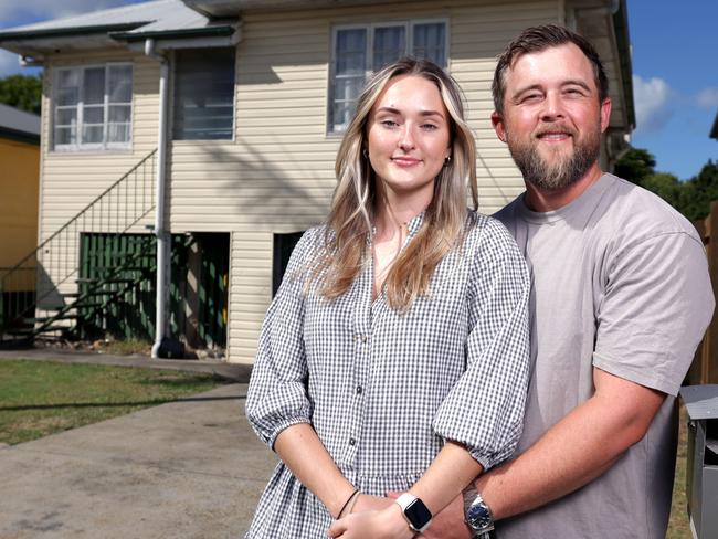 Miki Ellis & Daniel WalkerYoung are young homeowners who are part of a growing trend of couples choosing a House/mortgage over marriage, Banyo, on Friday 21st February 2025 - Photo Steve Pohlner