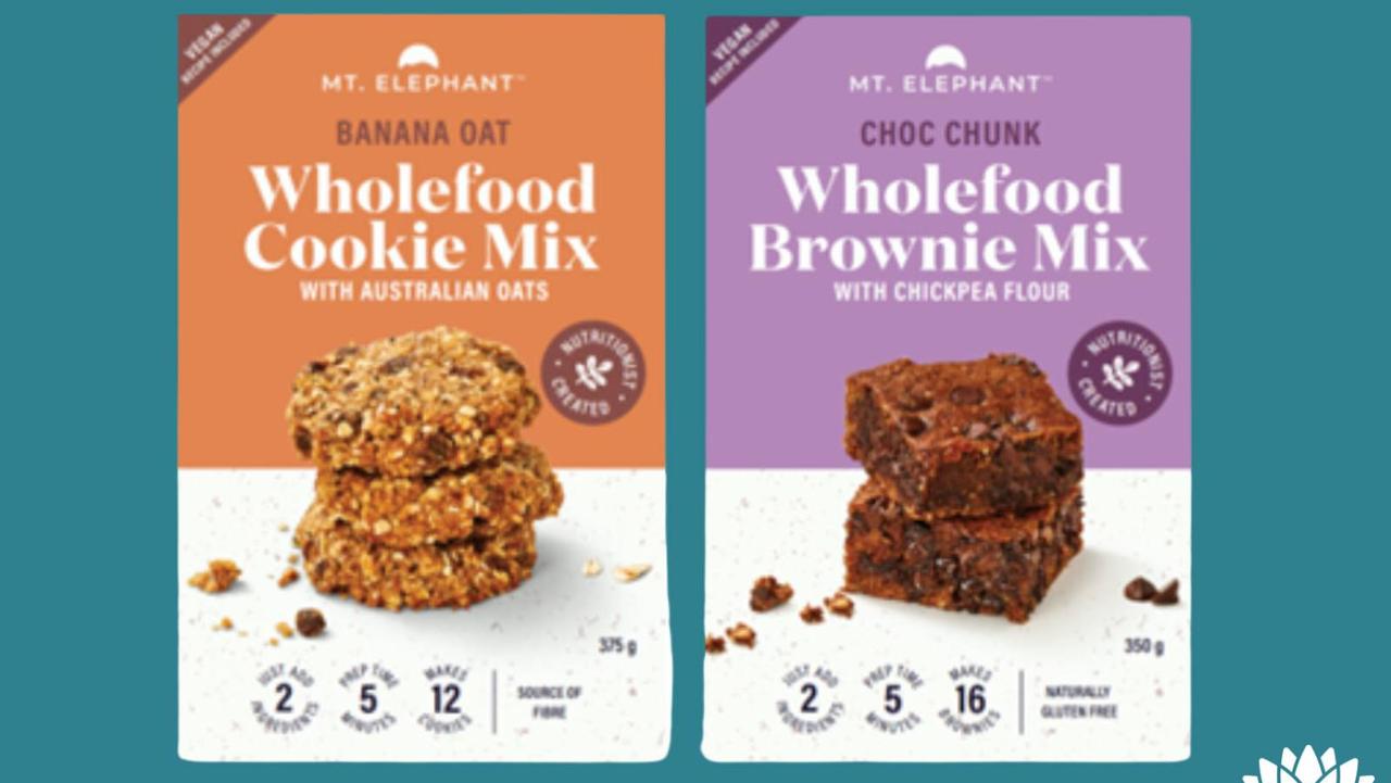 Both the Mt Elephant Banana Oat Wholefood Cookie Mix 375g and Mt Elephant Choc Chunk Wholefood Brownie Mix 350g have been recalled.