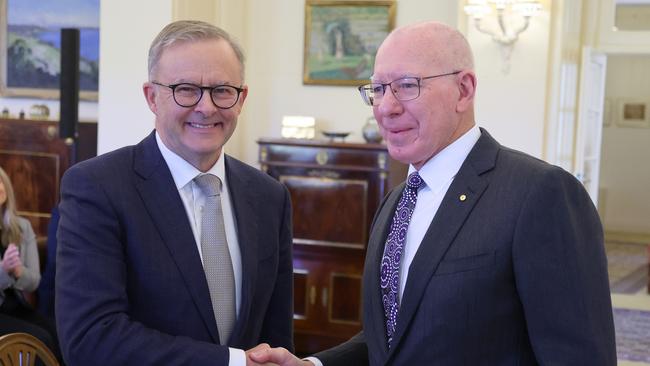 Prime Minister Anthony Albanese said Governor-General David Hurley had been acting ‘on the advice of the government of the day’. Picture: David Gray/Getty Images)