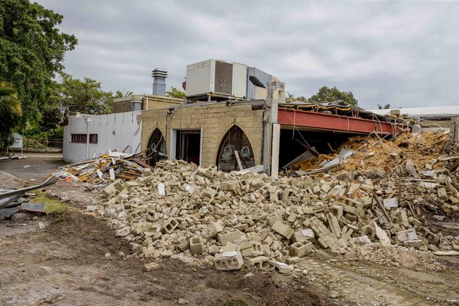 Demolition at the old Cav's Steakhouse location in Labrador. Picture: Jerad Williams