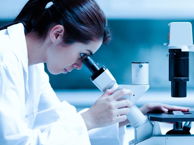 Generic pic of a scientist using a microscope. Picture: Supplied