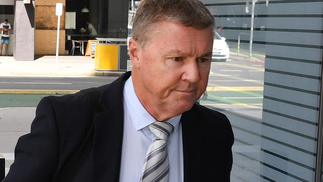 Dave Hanna arrives at the District Court in Brisbane today. Picture: Dan Peled/AAP